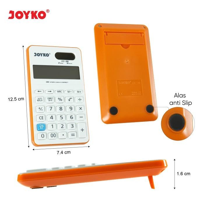 

X689 Calculator Kalkulator Joyko Cc-38 12 Digits Check Correct