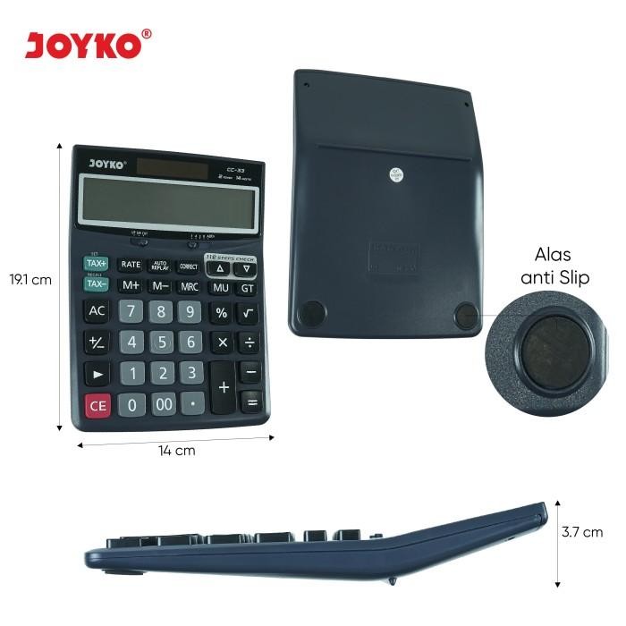 

X689 Calculator Kalkulator Joyko Cc-33 14 Digits Check Correct