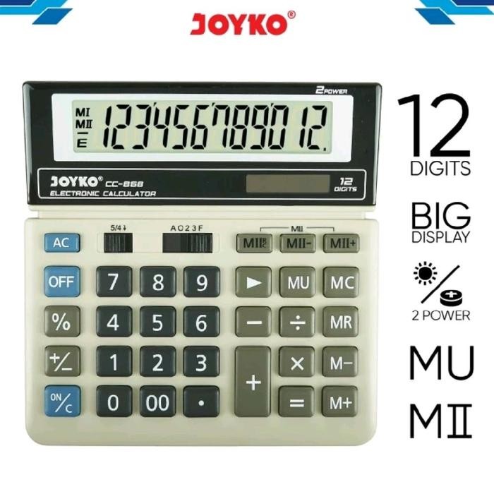 

X689 Calculator Kalkulator Joyko Cc-868 12 Digits
