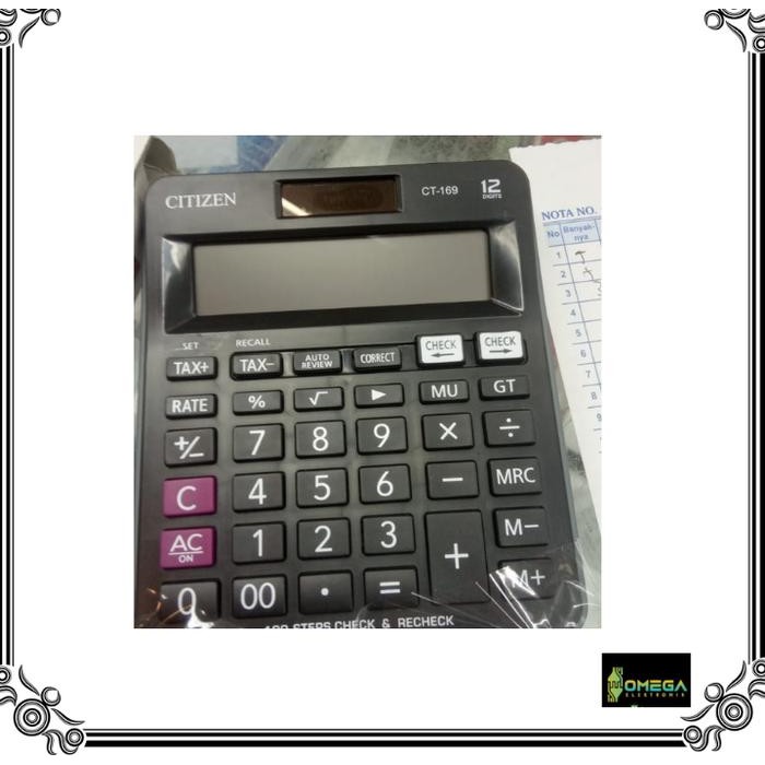 

X689 Kalkulator Citizen Ct 169 Kalkulator 12 Digit Check N Correct