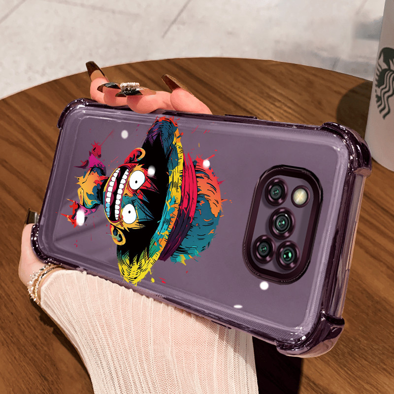 Casing Hp untuk Xiaomi POCO X3 POCO X3 NFC POCO X3 Pro Case marah Luffy Kasing Perlindungan jatuh ai