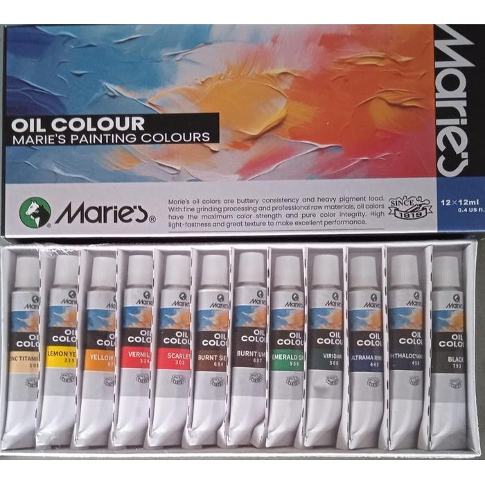 

Cat Minyak / Oil Colour Marries 12 Warna 12Ml