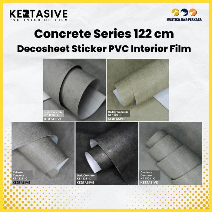 Kertasive Concrete Series Decosheet Sticker PVC Interior Film Murah