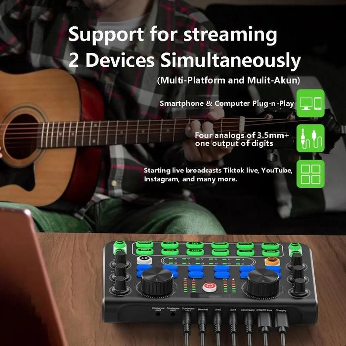 

INDONESIAKARTU SUARA HD X60 VERSI BAHASA INGGRIS, KARTU SUARA PROFESIONAL MIXER AUDIO UNTUK SIARAN