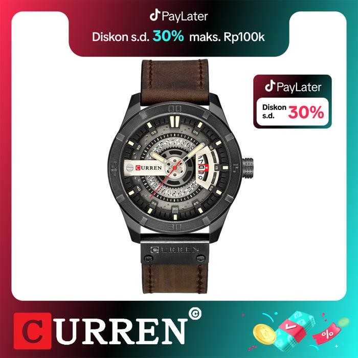 Jam Tangan Pria Analog Tali Kulit CURREN 8301