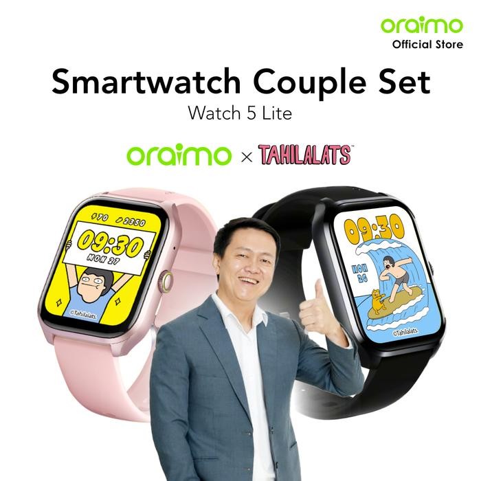 [Smartwatch Couple Set x KING KEVIN] oraimo x Tahilalats Smartwatch Watch 5 Max OSW-804 Large Screen