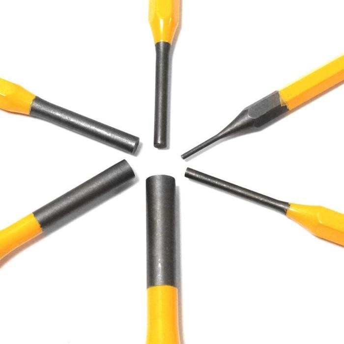 

Terbaru! Pin Punch And Chisel Set Isi 5 Dan 6 Pcs Pahat Besi Penitik Pin Cold Chisel Tolsen