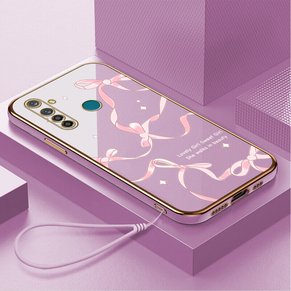Casing Hp Untuk Realme 5 Pro Lokal Stock Lanyard Gratis Phone Case Softcase Kesing Cassing Soft Sofc