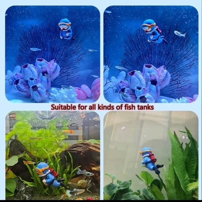 (Allthebest) miniatur penyelam ornamen aquarium Aquascape