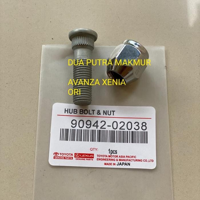 Baut Roda Avanza Xenia Ori + Mur Racing Hub Bolt Nut Avanza Ori Kode 077