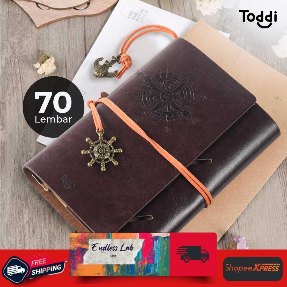 

Toddi Buku Jurnal Leather Notebook Diary A6 72GSM 140 Halaman Blank