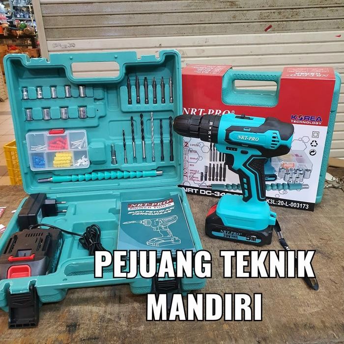 Termurah Mesin Bor Baterai Nrt Pro Dc 340 Set / Cordless Nrt Pro Dc340 Set 20V