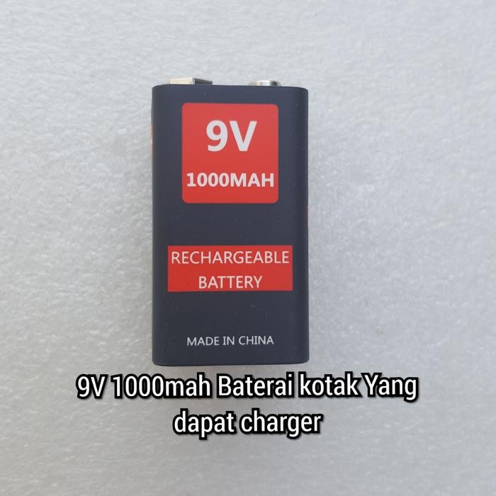 Baterai Kotak 9V 1000Mah 1.000 Mah Charge Isi Ulang Batre Rechargeable
