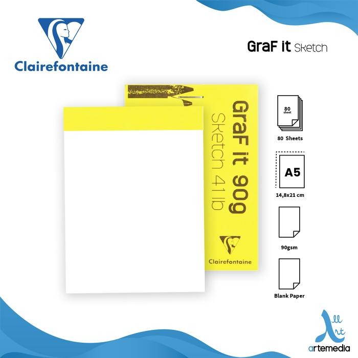 

SARI Buku Sketsa Clairefontaine A5 Graf It White Dot Grid Sketch Pad