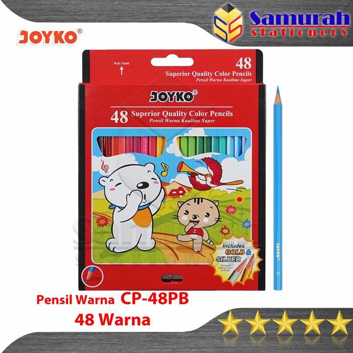 

SARI Pensil Warna Joyko Cp 48 Pb Isi 48 Warna Panjang / Color Pencil 48 Colors Long Cp-48Pb