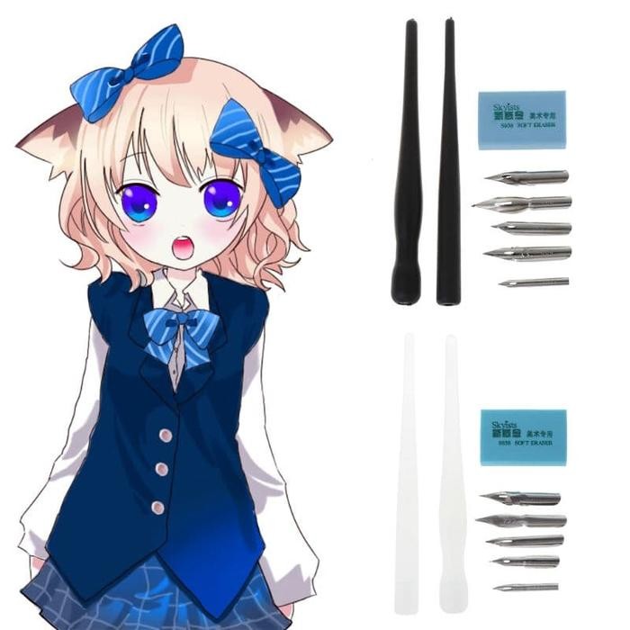 

SARI Manga Calligraphy Dip Pen Set (8Pcs)