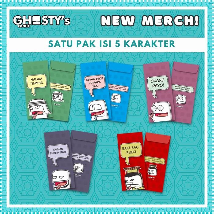 

5WUM Ghosty'S Comic Amplop Uang Thr Hari Raya Angpao