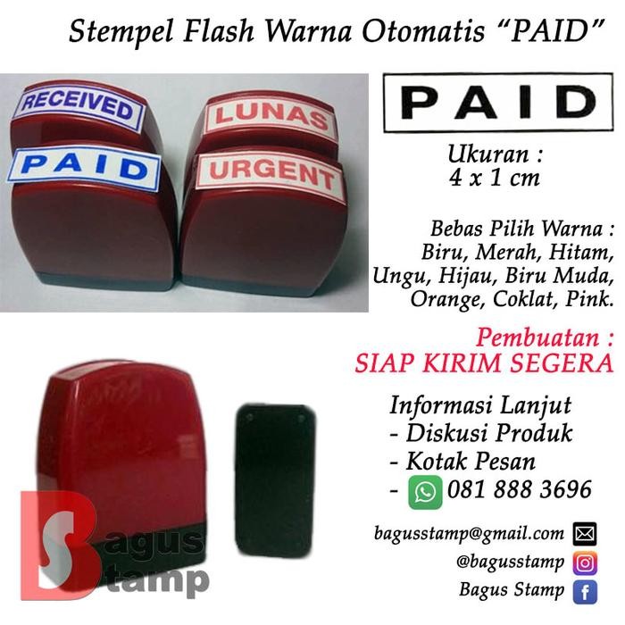 

SARI Stempel Paid Warna Otomatis Flash