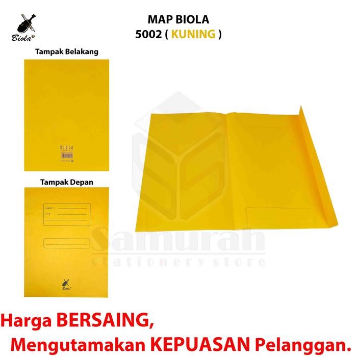 

5WUM Map Biola 5002 ( Bahan Bufalo ) Ukuran Folio / Stopmap Berkas Kertas Dokumen F4 Tanpa