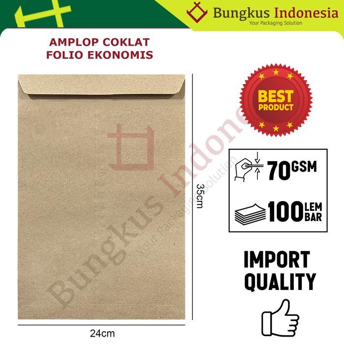 

5WUM Amplop Coklat Folio Polos 24X35Cm