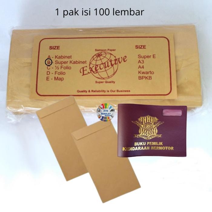 

SARI [100Pcs] Amplop Coklat Uk Bpkb/Super Kabinet