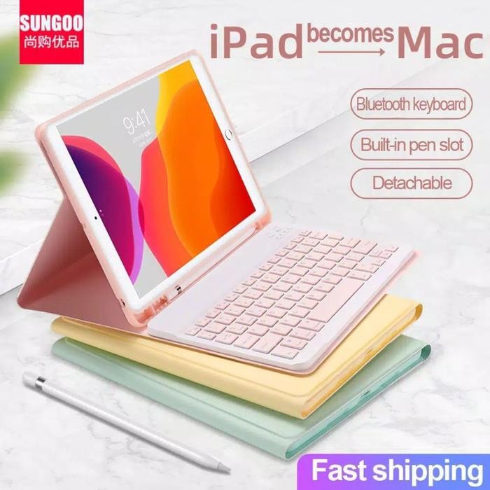 IPAD 7 10.2 2019 NEW BOOK COVER KEYBOARD BLUETOOTH PREMIUM CASE