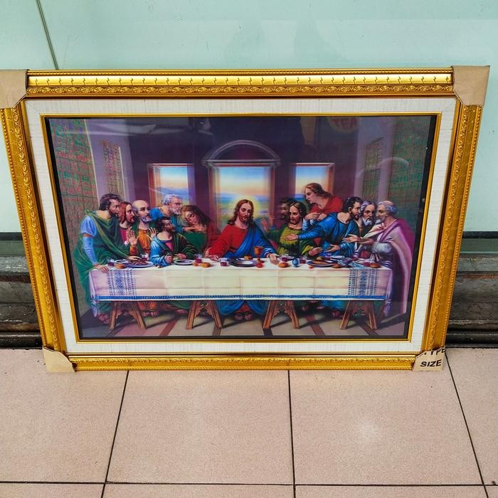 Bingkai Perjamuan 3D Uk 50X70Cm+Kaca+Mdf