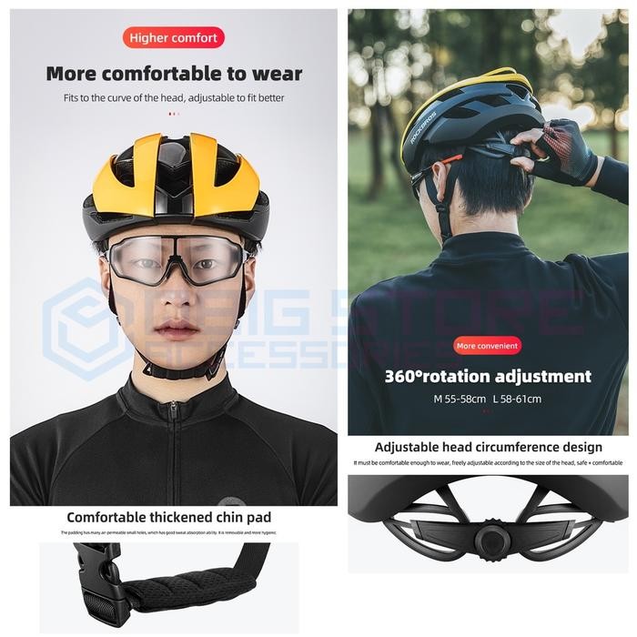 Rockbros Helm Sepeda Rb-01 Roadbike Mtb Pria Wanita