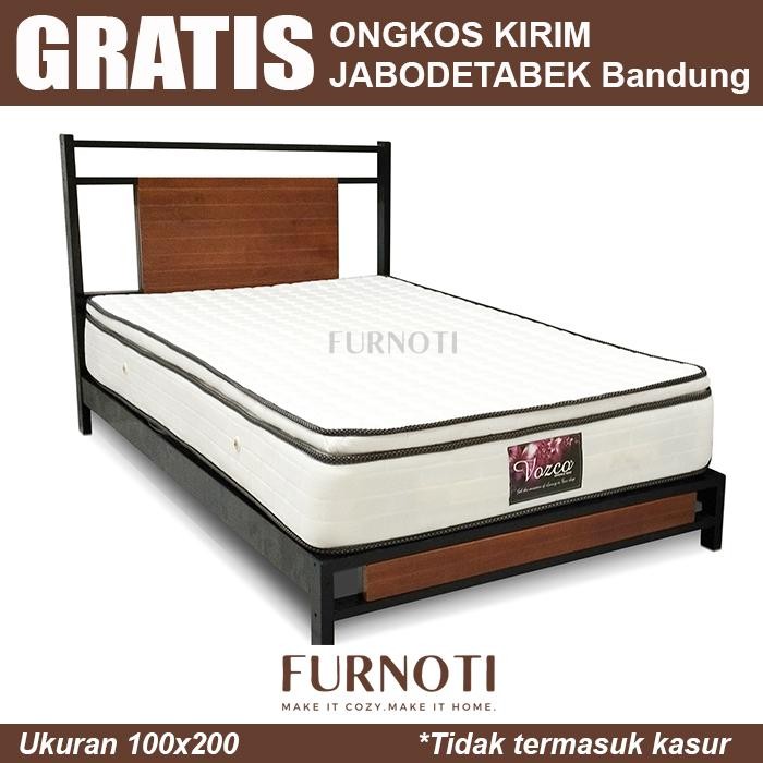 Tempat Tidur Divan Putih - Platform Bed - Ranjang Kayu 100X200