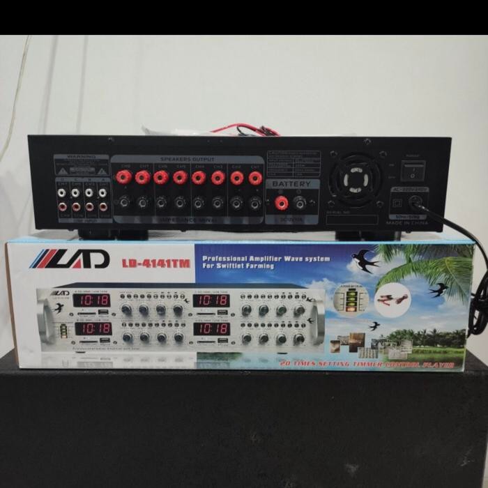 AMPLI WALET LAD LD 4141 TM 4 PLAYER 8 CHANEL + TIMER AMPLIFIER WALET