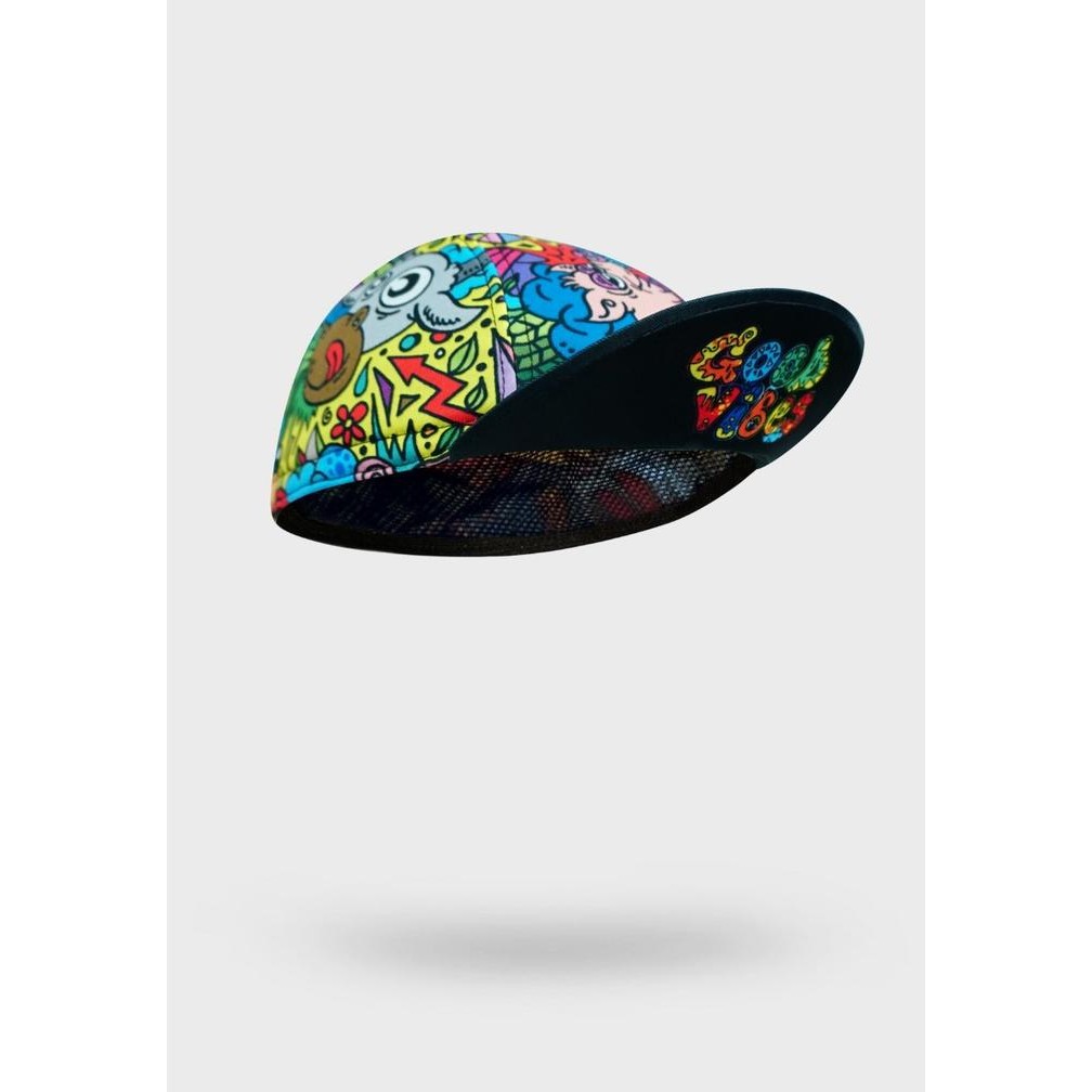 Trijee Cycling Cap Vibes - Black Green (terlaris) (termurah) (terbaik)