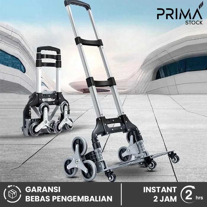 TROLI LIPAT BARANG BERAT KUAT HEAVY DUTY 6 +4= 10 RODA NAIK TANGGA