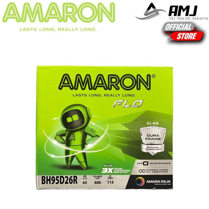 AMARON HI LIFE FLO AKI MOBIL MITSUBISHI LANCER 95D26R / NS70 - 65AH AKI KERING