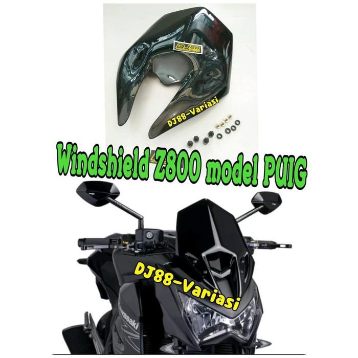 Windshield z800 motif PUIG visor z800 modifikasi z800 aksesoris varias