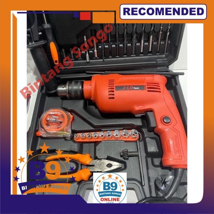 MESIN BOR JLD 13mm SET/ MESIN BOR TEMBOK BESI KAYU JLD 13mm
