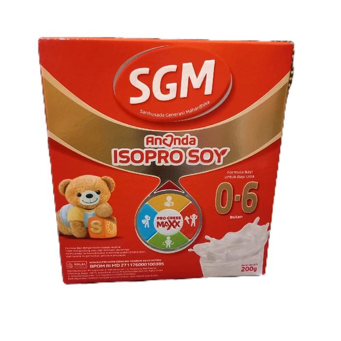 SGM Ananda Soya 0-6 Bulan 200gr - Susu Formula Bayi dengan Kandungan Maltodekstrin dan Minyak Nabati