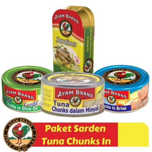 

READY AYAM BRAND PAKET SARDEN TUNA CHUNK KALENG
