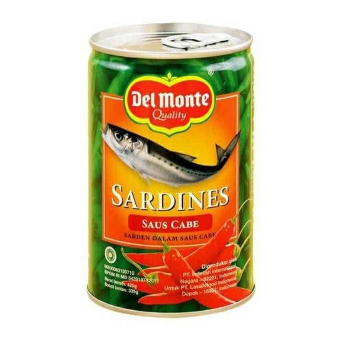

READY DELMONTE SARDINES KALENG 425G - IKAN SARDEN BERKUALITAS