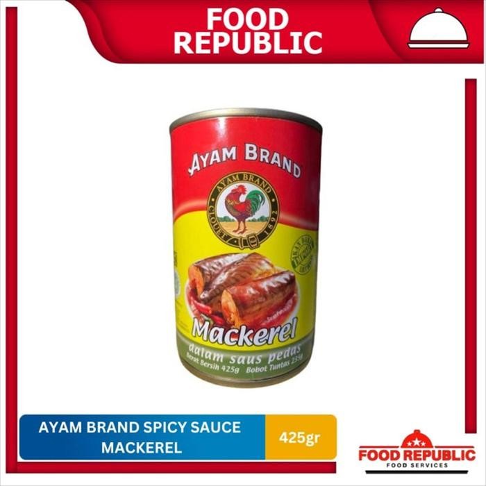 

READY AYAM BRAND SARDEN SAUS PEDAS 425GR IKAN SARDINE MACKEREL KALENG