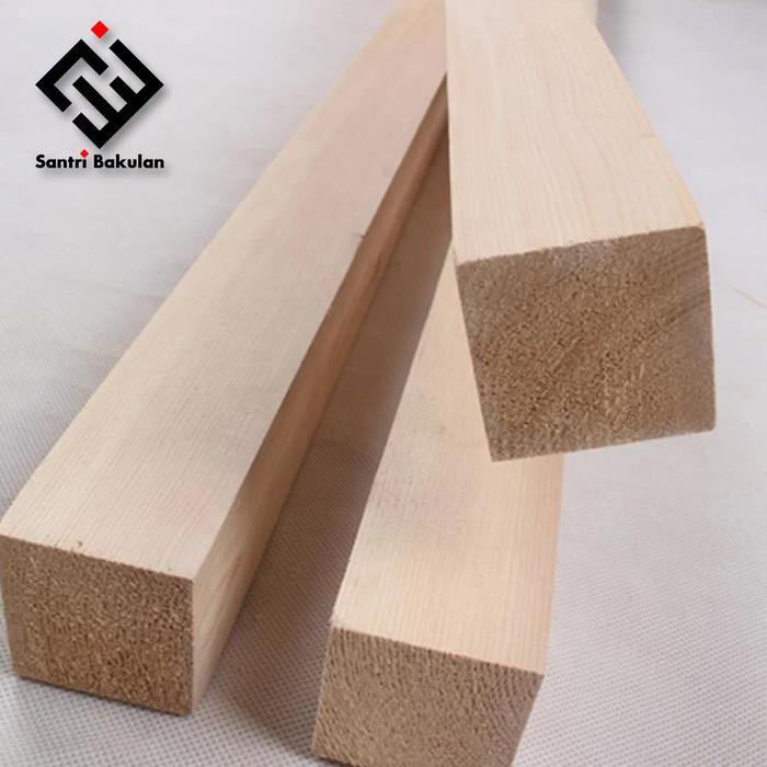 

12 Pcs Stik Kayu Kotak Ukuran 15mm x 15mm x 100 cm Kayu Jati Belanda, Mahoni Pinus Sengon, Bahan
