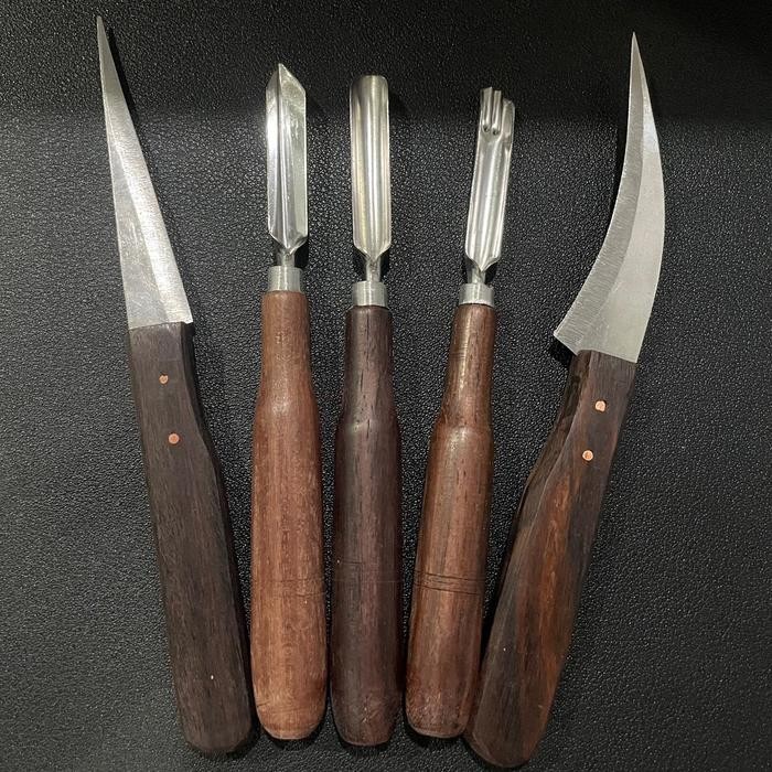 

COD Pisau garnish / Pisau ukir buah / Pisau carving isi 5 Kayu Stainless