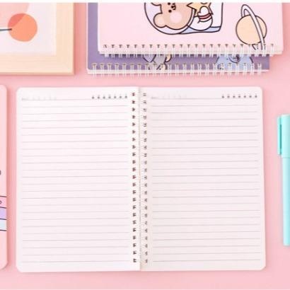 

Notebook A5 Buku Tulis Aesthetic Kartun Spiral Warna jurnal Korea Student Stationery