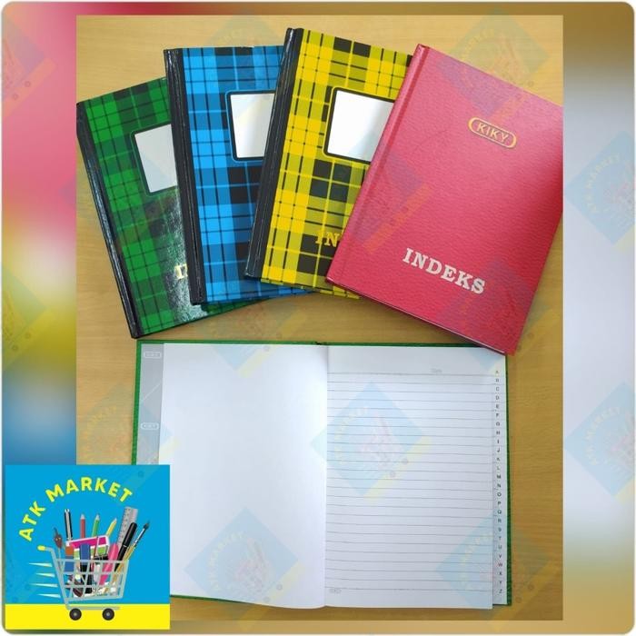 

KIKY Buku Hard Cover Kwarto / Kuarto / Quarto Indeks Abjad 200 Lembar