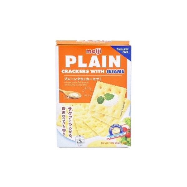 

MEIJI PLAIN CRACKERS WITH SESAME 104 GR
