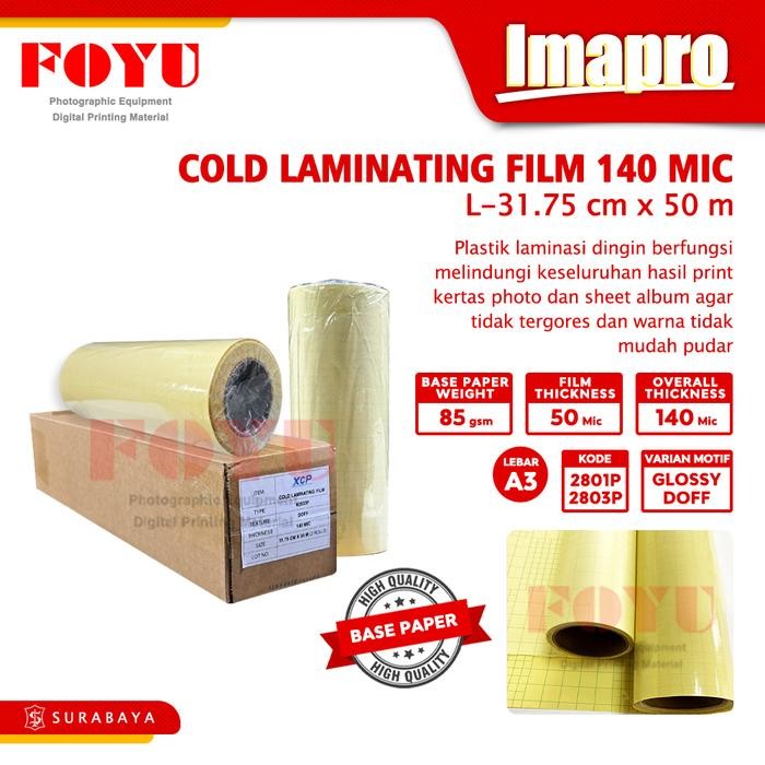 

Laminasi Laminating Dingin Cold Roll Gulungan Plastik Lem Stiker Album Kertas Foto Photo Paper 140
