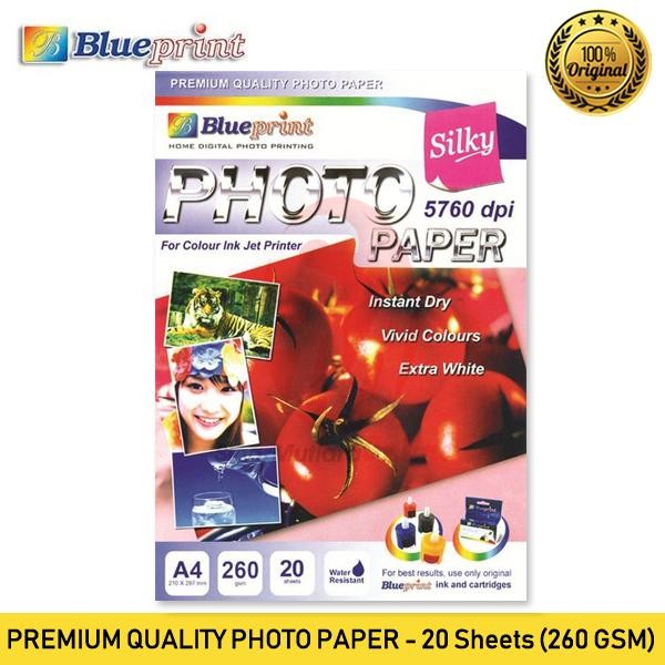 

Blueprint Silky Photo Paper 20 Sheet A4 260 Gsm