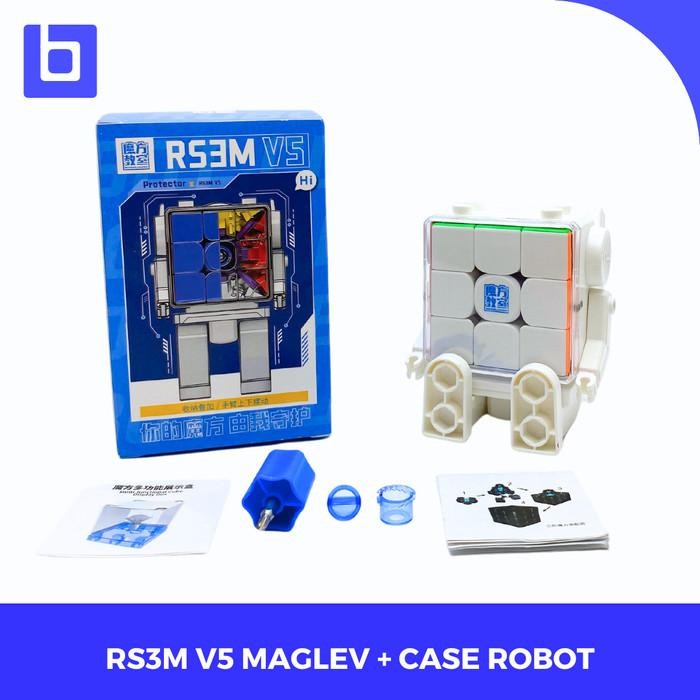 Cube 3x3 Cube Moyu Rs3m V5 Maglev + Robot Case Original