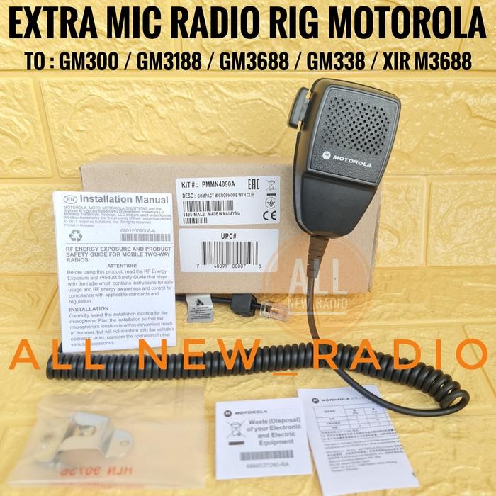 EXTRA MIC RIG GM300 GM3688 XIR M3688 GM338 GM3188 PTT MIC RIG GM3688