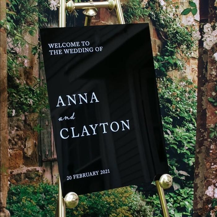 CUSTOM ACRYLIC WELCOME SIGN ACRYLIC HITAM WELCOME SIGN AKRILIK