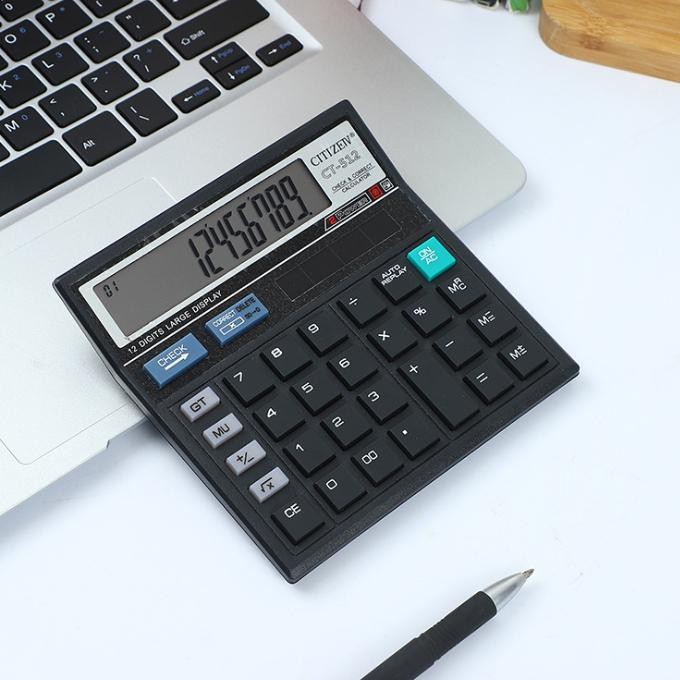 

BISA COD 6551 Kalkulator Dagang CT-512 12 Digit Kalkulator Dual Power 12 Digits